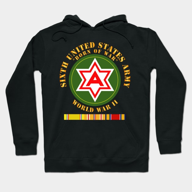 6th United States Army - WWII w PAC SVC Hoodie by twix123844